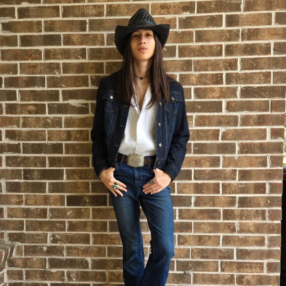 Unisex- Dark Washed Denim Jacket - Picture 1 of 3